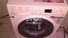 Установить в ванной на готовые коммуникации стиральную машину Hotpoint-Ariston