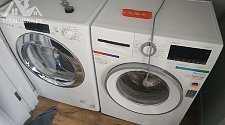 Установить стиральную машину соло и сушильную в колонну