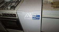 Установить отдельностоящую стиральную машину INDESIT btwa51051rf на кухне с доработкой коммуникаций