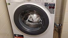 Установить в нишу отдельностоящую стиральную машину Аристон в новостройке в ванной комнате