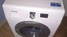 Подключить на кухне отдельностоящую новую стиральную машину Samsung