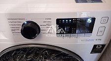 Установить в ванной комнате отдельностоящую новую стиральную машину samsung на готовые коммуникации