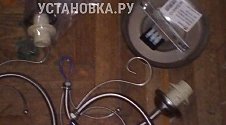Установка потолочной люстры на анкерах (накладная)