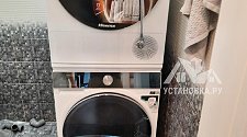 Установить стиральную и сушильную машину в колонну