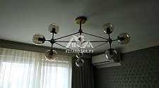 Установить подвесную люстру MODO CHANDELIER 10 GLOBES NN GOLD