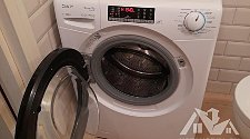 Установить новую отдельно стоящую стиральную машину в ванной