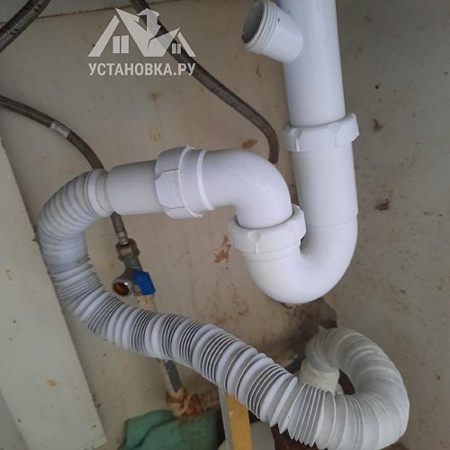 Установить новую отдельно стоящую стиральную машину