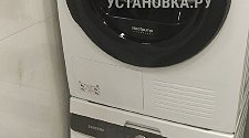 Установить стиральную и сушильную машину в колонну