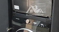 Установить стиральную и сушильную машину в колонну