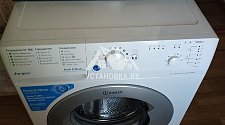 Демонтировать и установить отдельно стоящую стиральную машину Индезит на кухне на готовые коммуникации вместо прежней