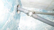 Подключить к готовым коммуникациям отдельностоящую стиральную машину LG