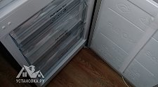 Установить двухкамерный холодильник Samsung отдельностоящий