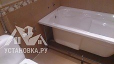 Комплекс работ по установке акриловой ванны, смесителя и потолочной сушилки