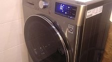 Демонтировать и установить отдельно стоящую стиральную машину LG в ванной комнате