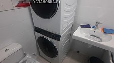 Установить стиральную и сушильную машину в колонну