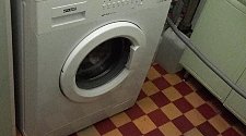 Установка отдельностоящей стиральной машины в ванной комнате и демонтаж старой стиральной машины.