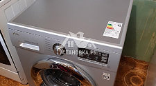 Установить отдельно стоящую на кухне новую стиральную машину LG F-1296TD4