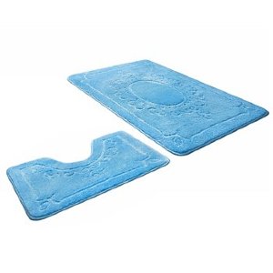 Набор ковриков для ванной и туалета SHAHINTEX голубой