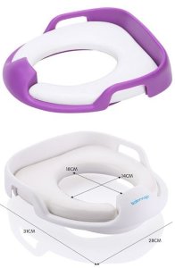 Сиденье-адаптер для унитаза детское мягкое ST SMBH115/VL фиолетовое (с ручками)